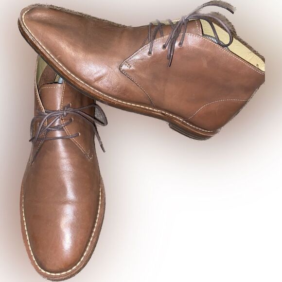 Cole Haan Men’s Size 11.5 Chestnut Brown Leather Chukka Boots - Picture 1 of 7